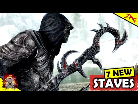 SKYRIM New OP STAVES! 7 Brand New Ones Added! How To Enchant Your Own Kinda! Master Neloth Vendor