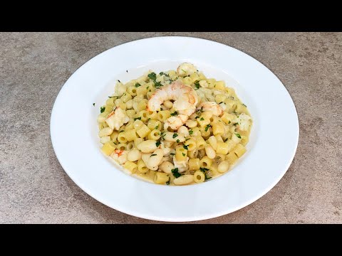 PASTA GAMBERONI E FAGIOLI
