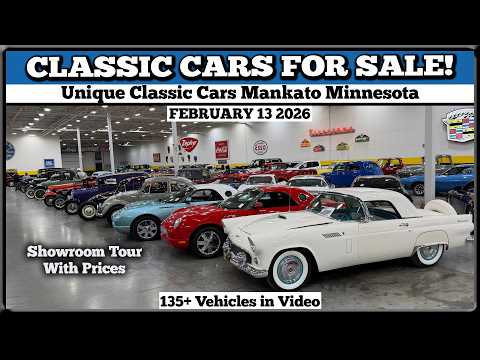 CLASSIC CARS FOR SALE!!  LOT WALK VIDEO Unique Classic Cars Mankato February 2025