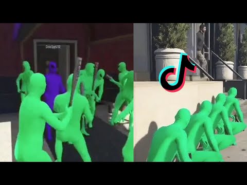 Green Alien Gang VS Purple Gang Funniest Compilation 👽