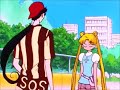 Usagi Kicks Seiya Between Legs