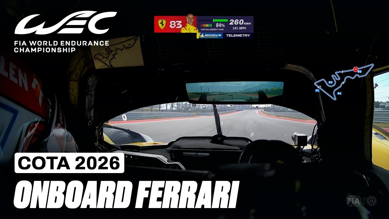 Onboard Lap Robert Kubica Ferrari Hypercar | 6 Hours of COTA 2026 | FIA WEC
