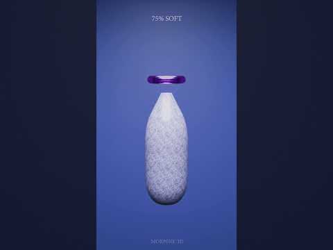 0% vs 100% Soft Body Physics 😱 | Satisfying 3D Simulation #shorts