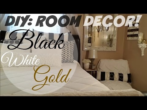 DIY Room Decor! (Black White & Gold)