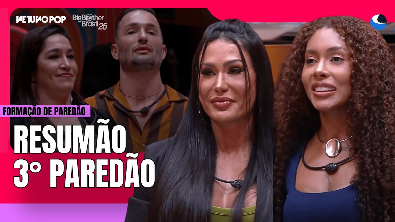 Resumo 3º Paredão BBB 25: Gracyanne Barbosa vs Giovanna vs Diego vs Daniele Hypólito | Quem sai?