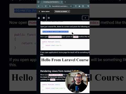 Creating and Rendering Blade Files in Laravel #thecodeholic  #laravel #laravelcourse