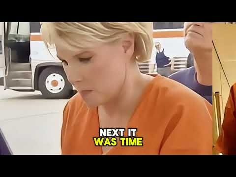 Beautiful short-haired female prisoner was handcuffed and taken to the car.