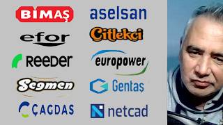 Bimas - Aselsan - Çağdaş Cam - Efor - ÇitlekÇi - Reeder - Europower - Seğmen - G