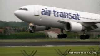 preview picture of video '[FULL HD] AIR TRANSAT A310-300 [C-FDAT] LANDING BRUSSELS ZAVENTEM INT'L AIRPORT RW25L'