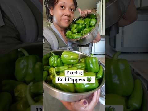 Freezing Bell Peppers 🫑 #preservingbellpeppers #freezingbellpeppers #gardening  #gardenharvest