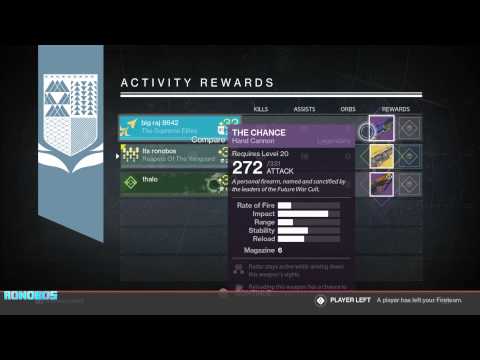 Destiny - Nightfall x3 characters loot (EXOTICS!!!,And sad stuff)