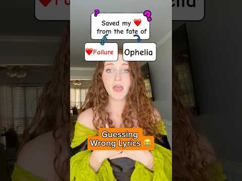 Guessing Wrong Lyrics 😭: “The Fate of Ophelia” #taylorswift