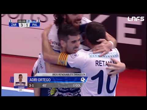 Gol Adrián Ortego (3-1) Ríos Renovables Zaragoza - Palma Futsal. J29, 1Div. LNFS