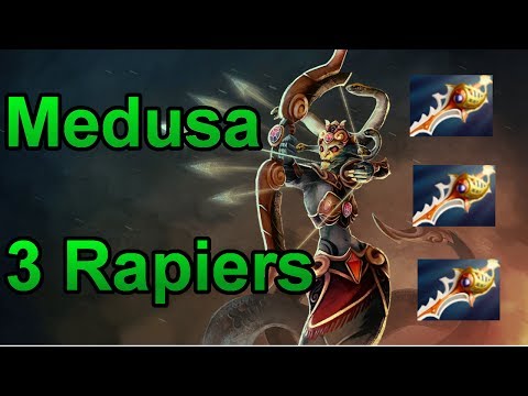 Dota 2 Medusa 3x Rapiers in Competetive