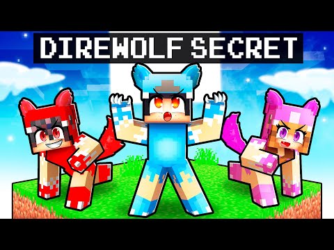 Having a SECRET DIREWOLF FAMILY in Minecraft!