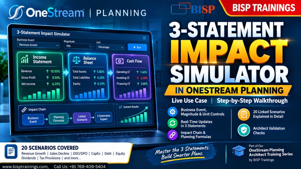 Video thumbnail for 3 Financial Statement Relation, Absolute Mandatory Skills for Oracle/OneStream Planning Professional