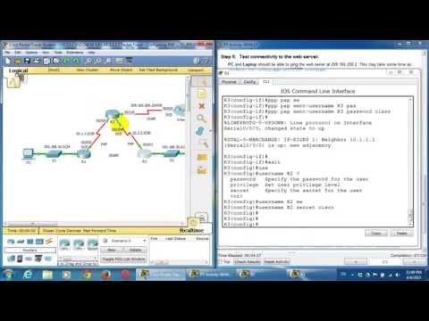 CCNA4 3.3.2.7 Packet Tracer   Configuring PAP and CHAP Authentication