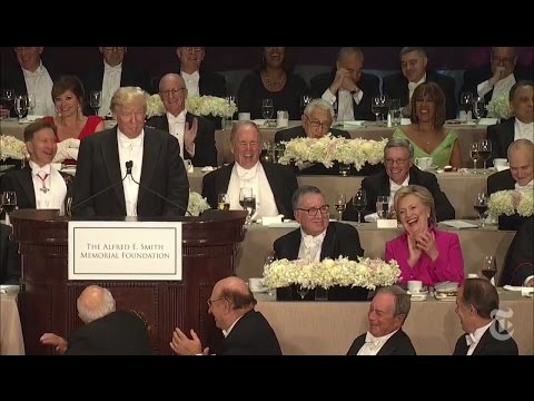 Best of Trump and Hillary at the Al Smith Dinner 2016