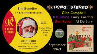 "Sleigh Ride" Ronettes STEREO 1963 Glen Campbell Hal Blaine Larry Knechtel Al DeLory Don Randi