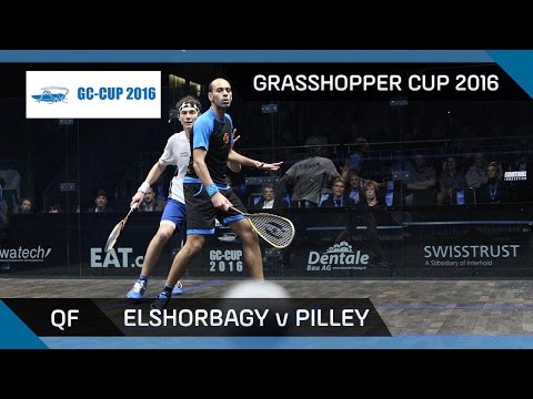 Squash: Mar. Elshorbagy v Pilley - Grasshopper Cup 2016 - QF Highlights