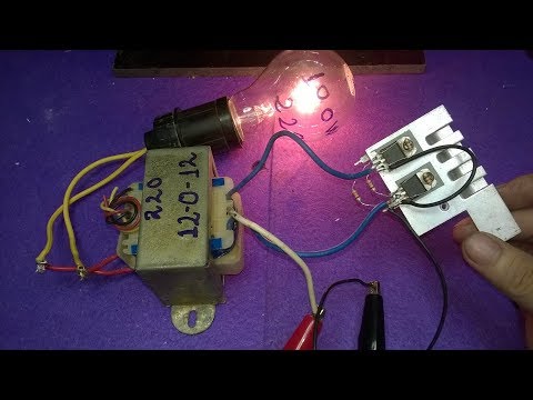 Make inverter 12v to 220v 200W, Simple circuit diagram, ( use 12 0 12 transformer ) Video