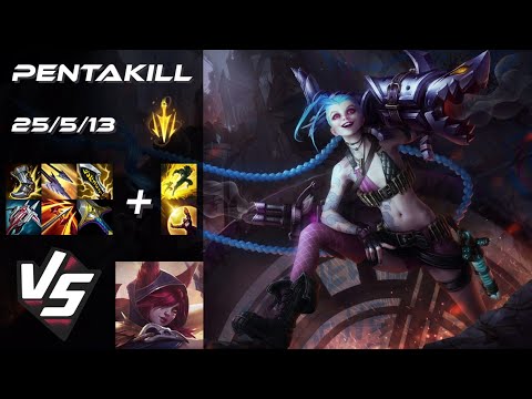 BOTTOM Jinx vs Xayah [PENTAKILL] - NA Grandmaster Patch 14.24