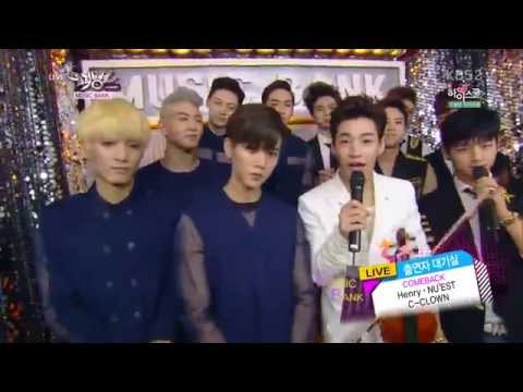 (140711)NU'EST,Henry & C-Clown @Music Bank Interview