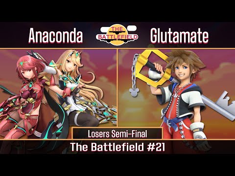 TBF # 21 | Anaconda (Pyra Mythra) vs Glutamate (Sora) | Losers Semis | SSBU Smash Ultimate
