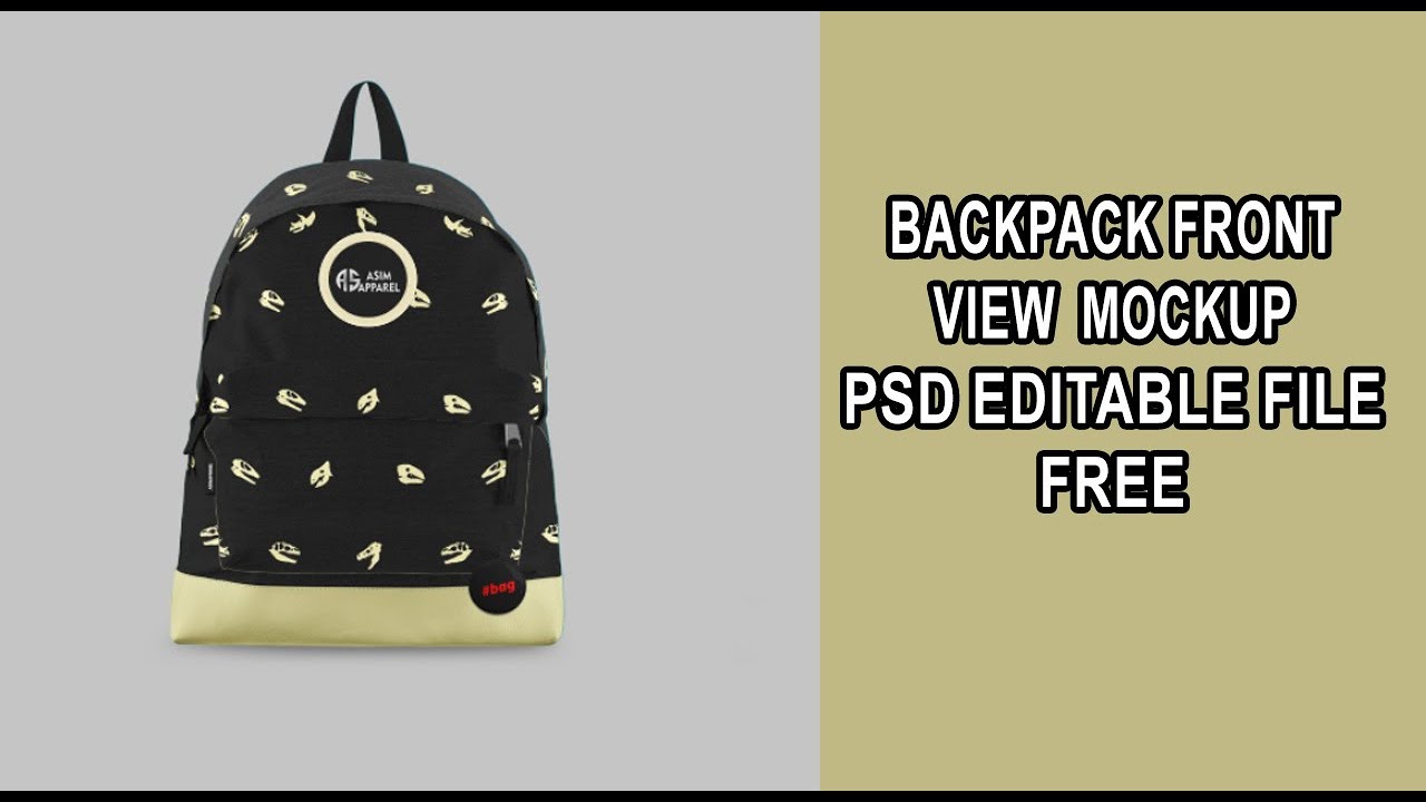 School Backpack PSD Mokcup | Free Editable PSD File #photoshop #tutorial #design #trending
