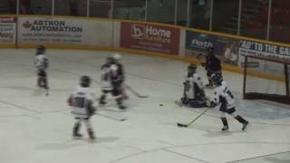 Blindside hit in slow motion - Atom girls minor hockey (Stratford, Ontario)