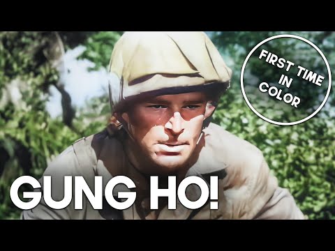 Gung Ho! | COLORIZED | Randolph Scott | Classic Movie