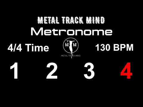 Metronome 4/4 Time 130 BPM visual numbers