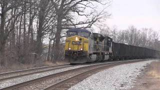 preview picture of video 'CSX Coal Empties - Washington Grove'