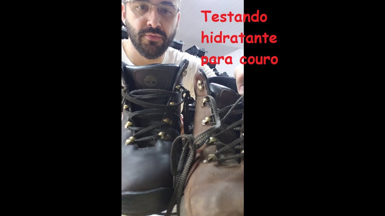 Testando Hidratante para Couro