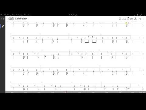 Il sole e la Luna ( Ron ) ,Tablatura e base Senza Basso - Backing bass track