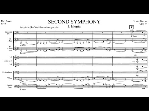 [Score] James Barnes - Symphony No. 2, Op. 44 (1981) for concert band