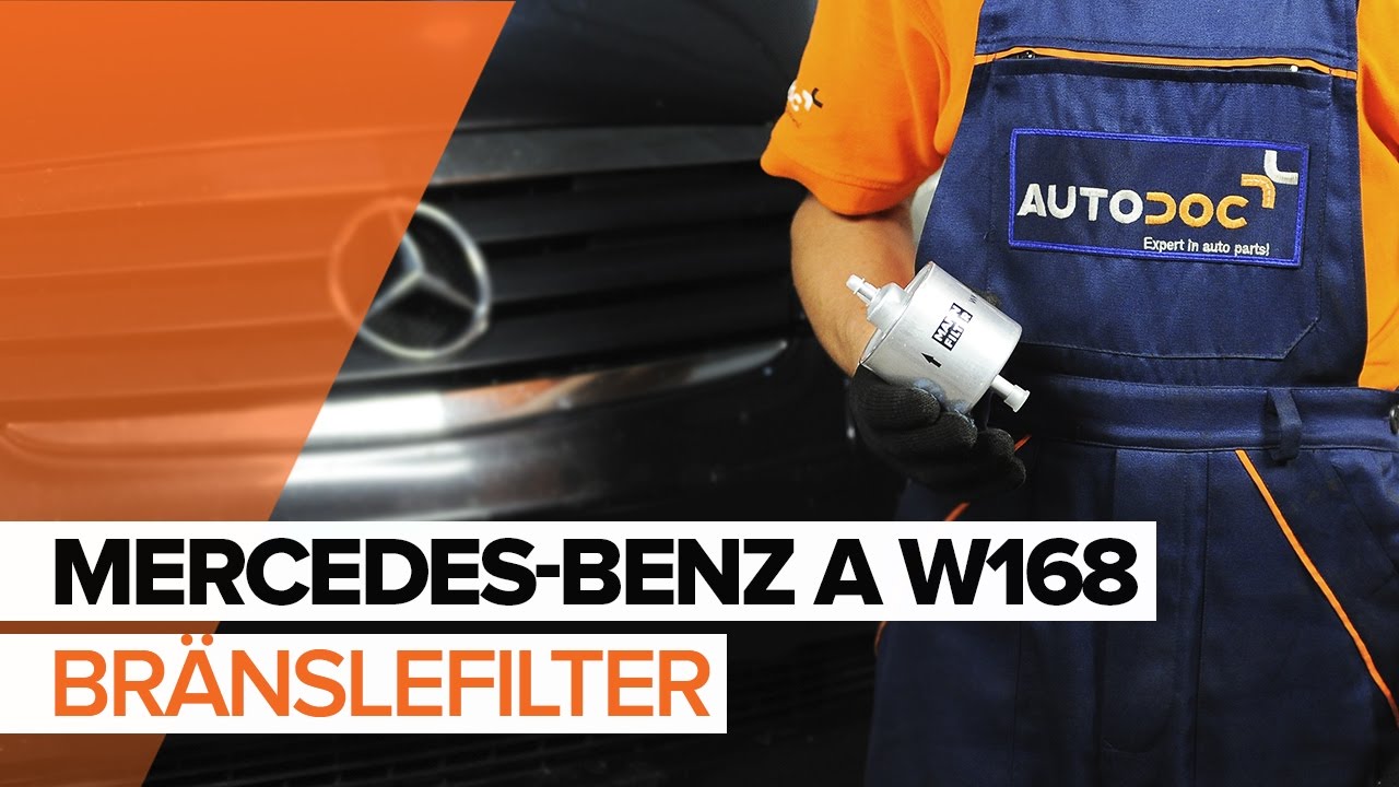 Byta bränslefilter på Mercedes W168 bensin – utbytesguide