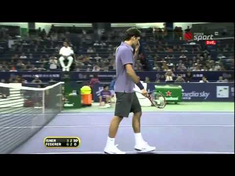 Tennis - Federer vs Isner - Amazing (HD)