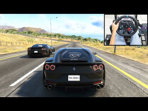 Ferrari 812 Superfast - The Crew 2 | Logitech g29 gameplay