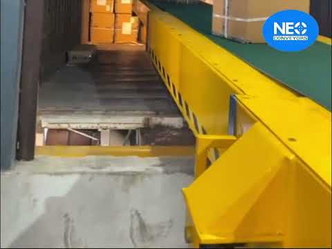 Telescopic belt conveyor loading operation video thumbnail