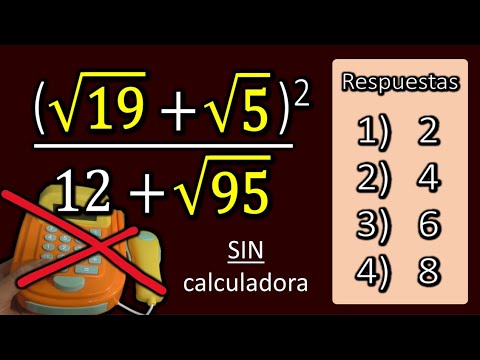Fracciones con raíces. Reto aritmético (√19+√5)²/(12+√95)