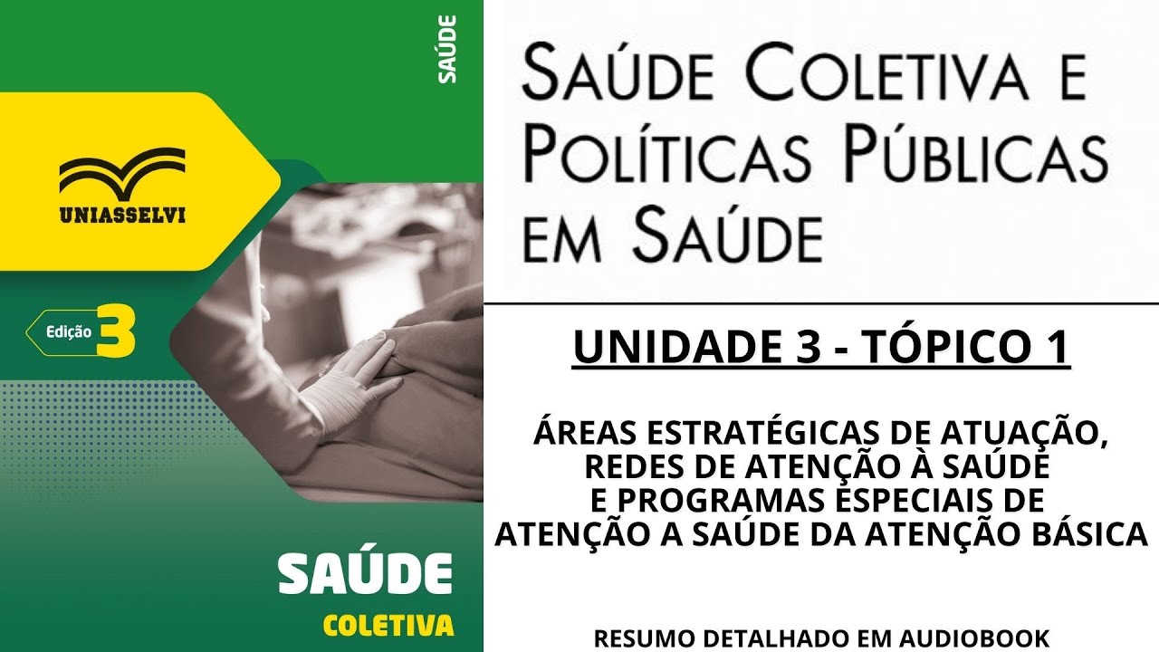 [07] SAÚDE COLETIVA E POLÍTICAS PÚBLICAS EM SAÚDE - UNIDADE 3 TÓPICO 1 (resumo em audiobook)