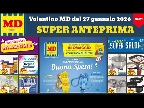 volantino MD dal 27 gennaio 2026 ✅ #anteprima Speciale colazione 🔥 Offerte promozioni casa cucina