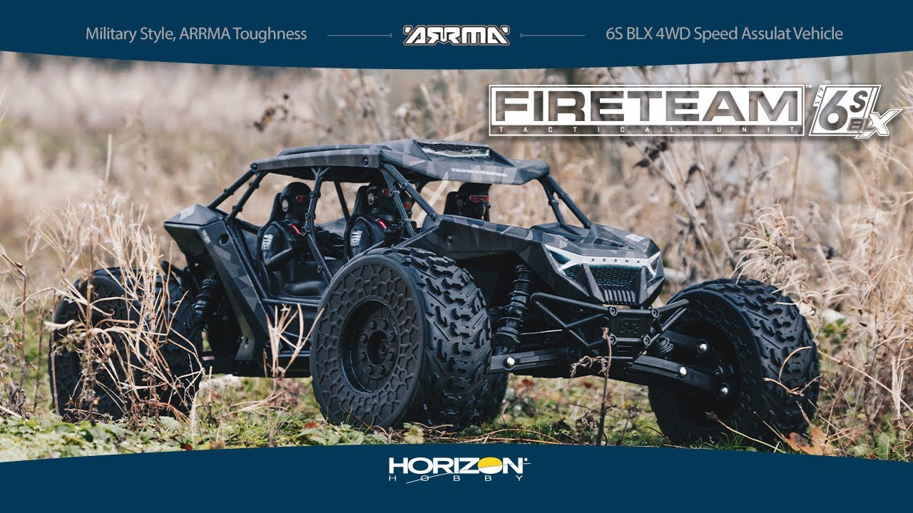 RC auto Arrma Firearm 6S BLX 1:7 4WD RTR, čierne