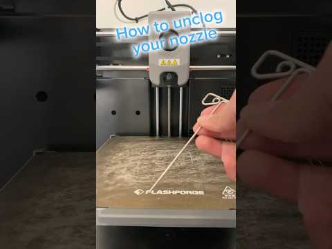 How to unclog your flashforge 5m nozzle || #3dprinting #howto #tutorial #easy #creative #3dprinted