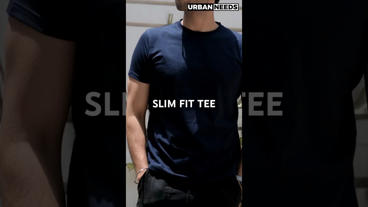 Basic Slim Fit T-shirt For Skinny Men | Blackberry Navy - Shop now on Urban Needs