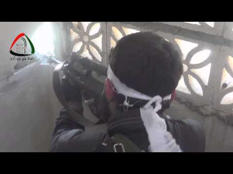 اشتباكات بين كتائب الجيش الحر وقوات النظام داخل ثانوية الحاسوب في حي الصناعة في دير الزور