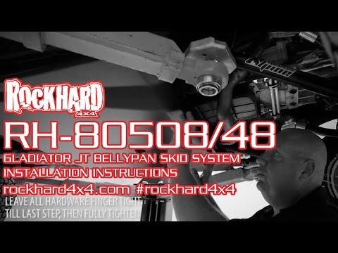 RH 80508 80548 - Gladiator JT Bellypan Skid System - Install Video Instructions by Rock Hard 4x4