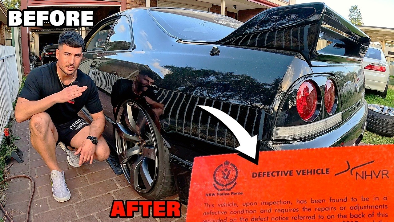 Transforming My ILLEGAL R33 Skyline With R35 GTR Wheels !