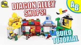TUTORIAL!! LEGO DIAGON ALLEY SHOPS 75956 ALTERNATIVE BUILD by BrickBros UK